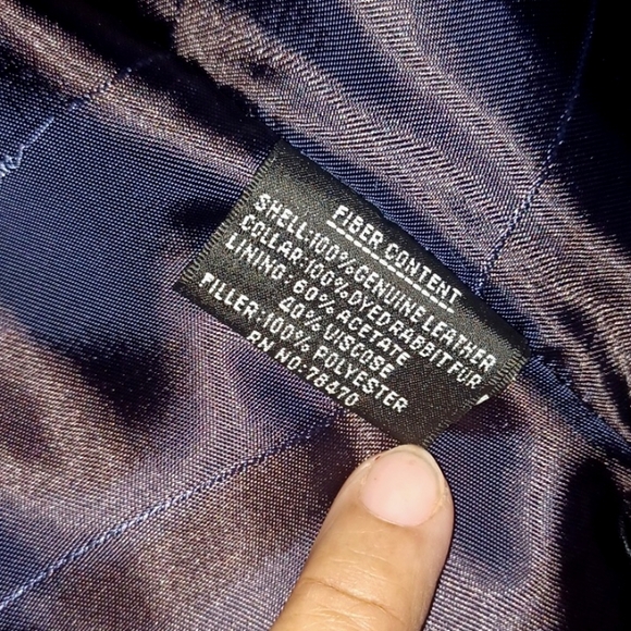💯Nicole Miller Black Genuine Leather Jacket Sz. L (12-14) - Picture 8 of 9